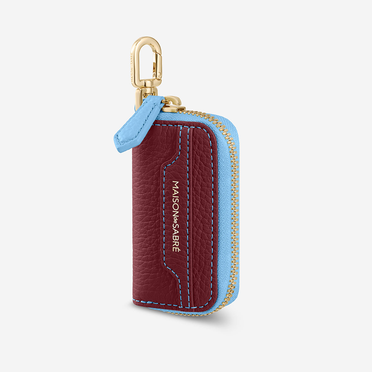 レザーキーケース Key Case Charm プラムスカイ | MAISON de SABRÉ