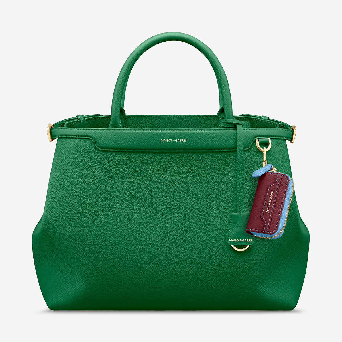レザーキーケース Key Case Charm プラムスカイ | MAISON de SABRÉ
