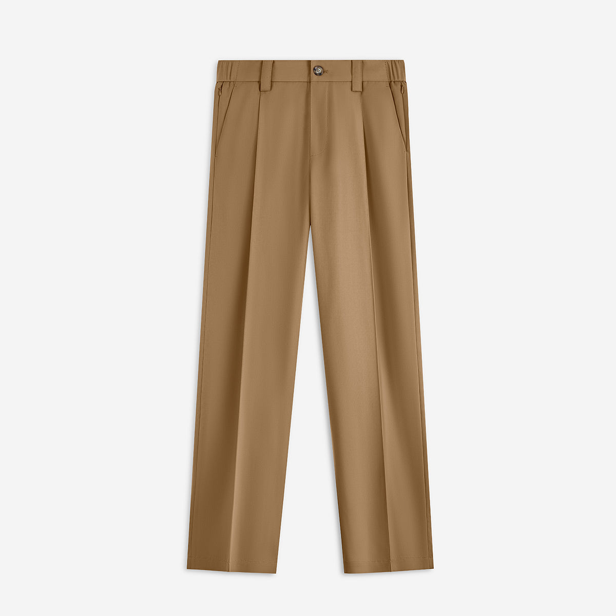 The Wide Leg Wool Pant - Camel