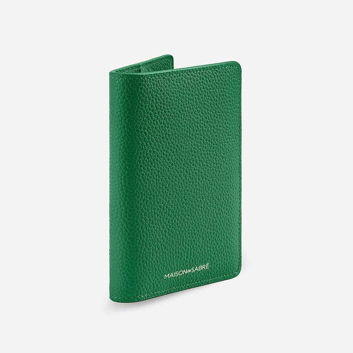 パスポートケース Passport Holder エメラルドグリーン | MAISON de SABRÉ