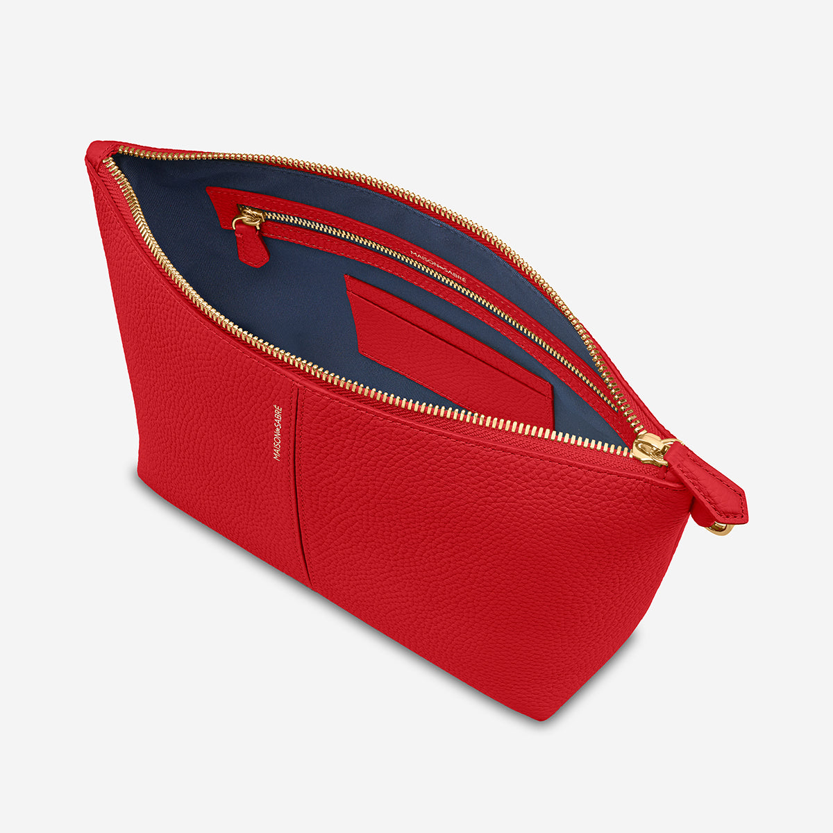 The Medium Flaire Pouch - Pomegranate Red