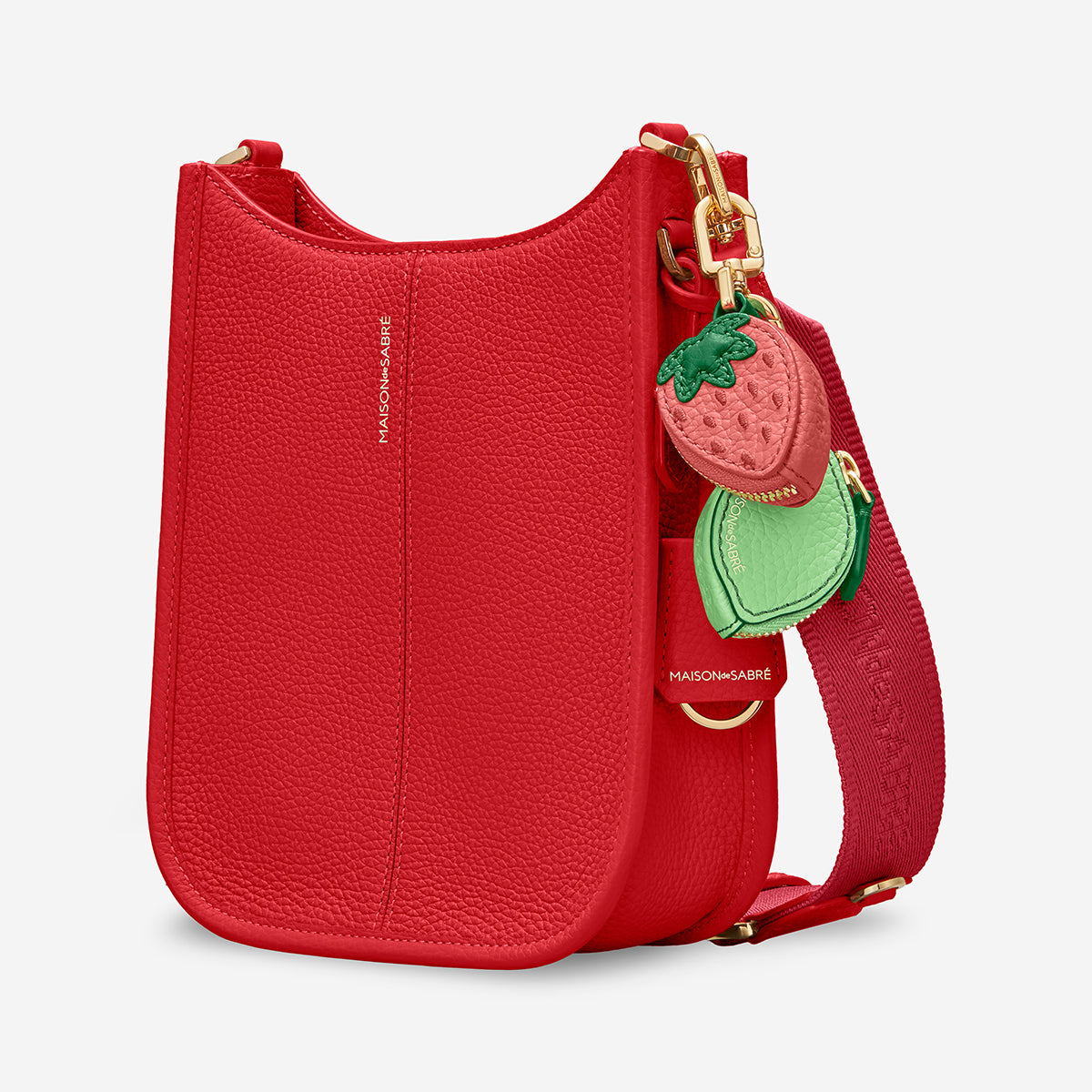 The Mini Moon Shoulder Bag - Pomegranate Red