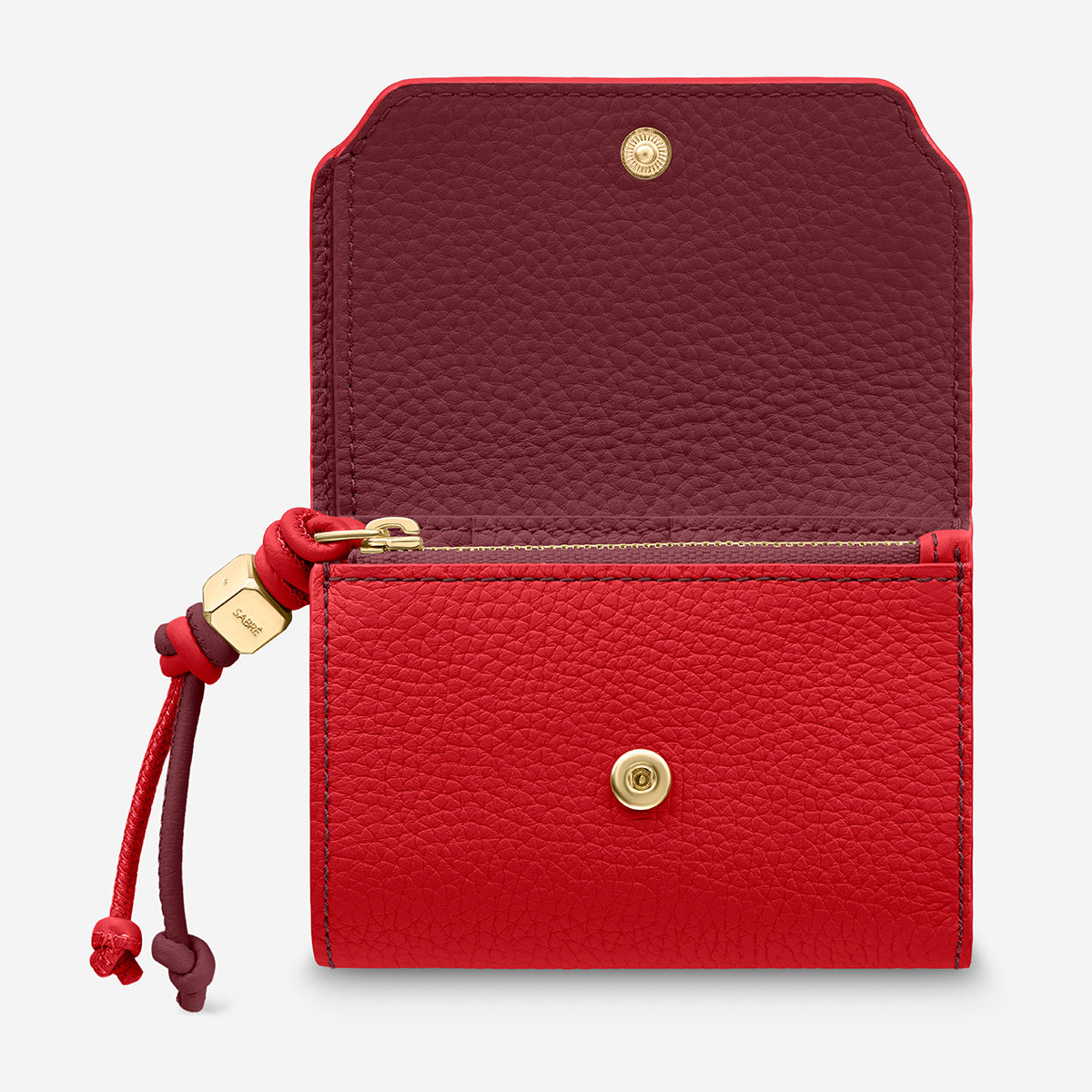 三つ折り財布 Trifold Wallet ポメグラネイトプラム | MAISON de SABRÉ
