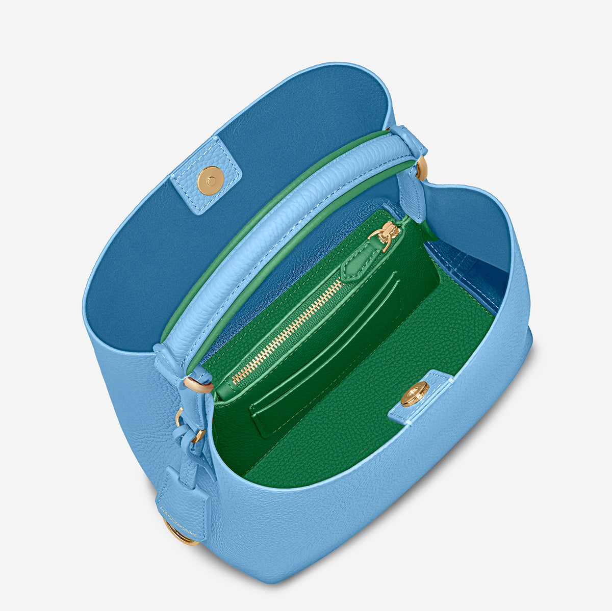 The Mini Bucket Bag - Sky Emerald