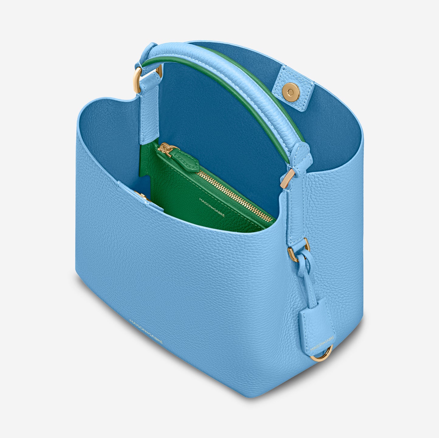 The Mini Bucket Bag - Sky Emerald