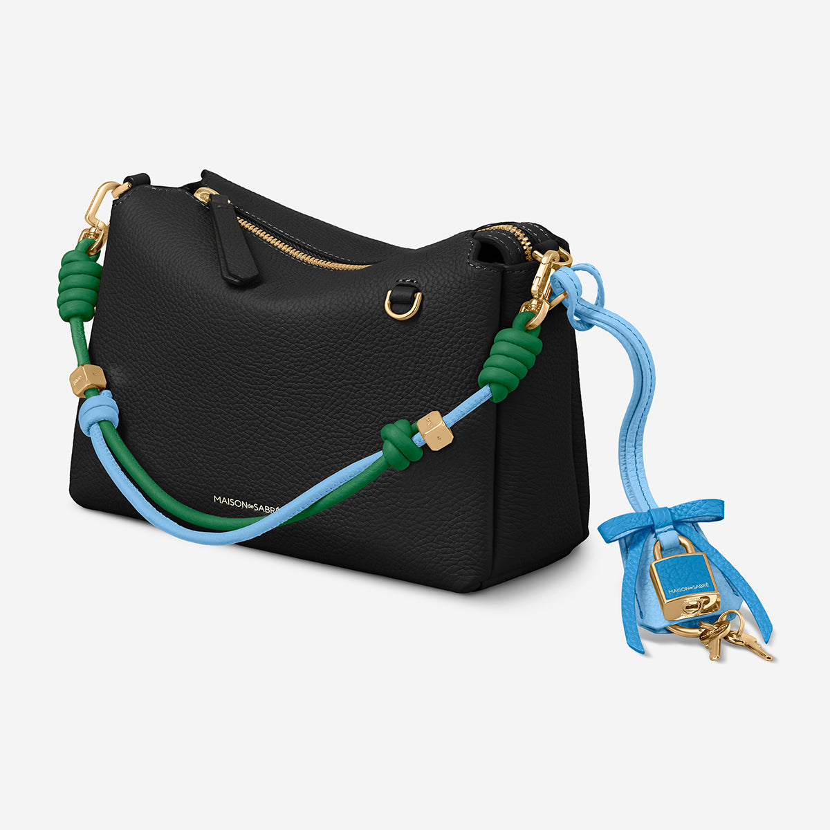 The Bow Padlock Charm - Sky Lapis