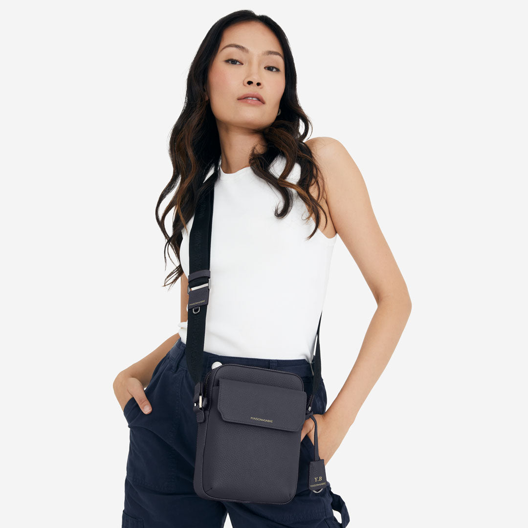 The Mini Shoulder Bag - Graphite Grey – MAISON de SABRÉ