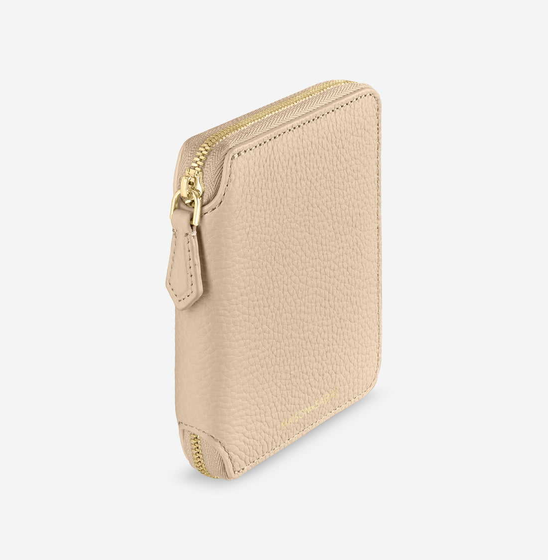 本革レディース二つ折り財布の知っておきたいアルチザンブランドであるメゾンドサブレのジップ付き二つ折りウォレット