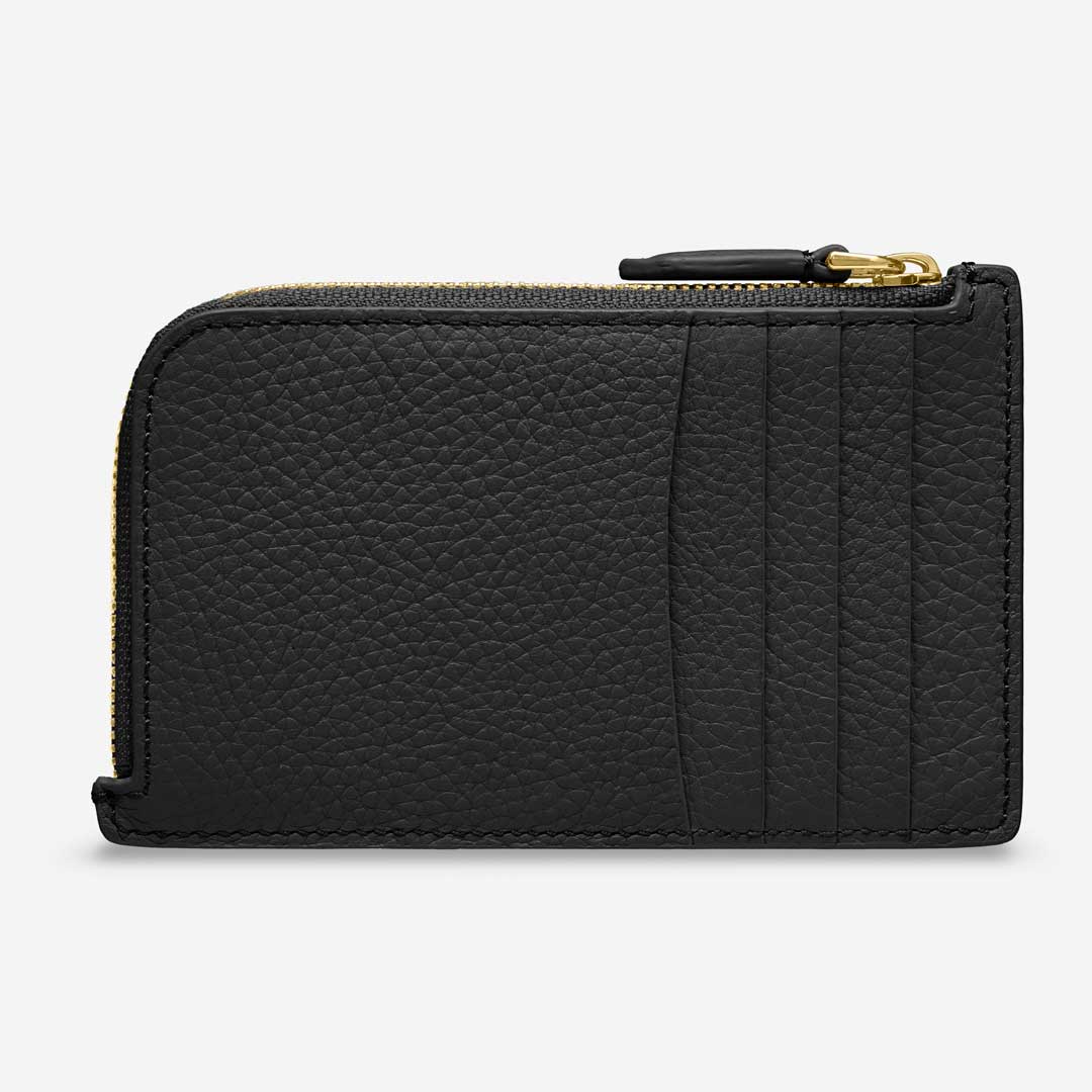 ジップ付きカードケース Zip Card Holder ブラックキャビア | MAISON