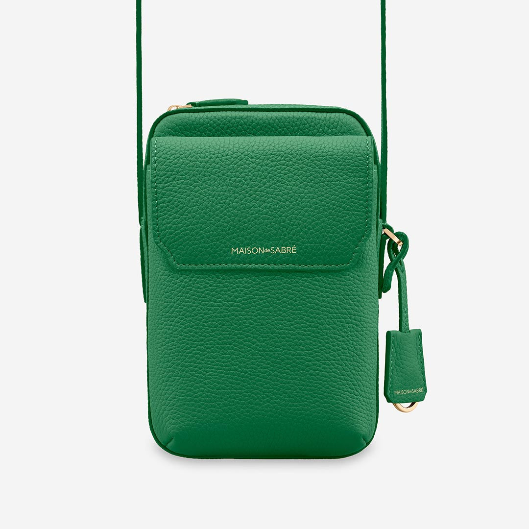 ジップスマホポーチ - Emerald Green