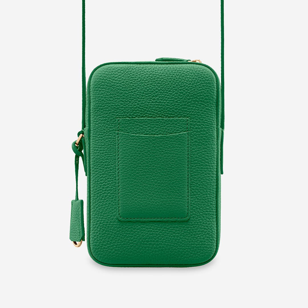 ジップスマホポーチ Zipped Phone Pouch エメラルドグリーン | MAISON