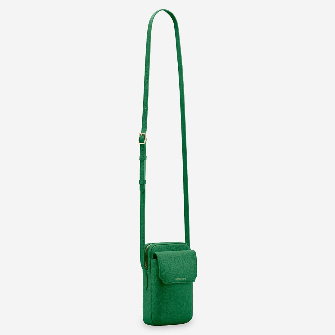 ジップスマホポーチ Zipped Phone Pouch エメラルドグリーン | MAISON