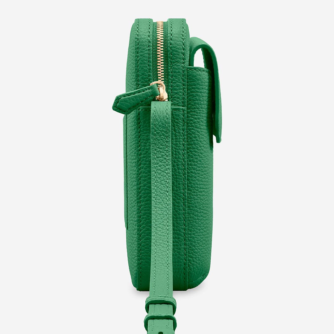 ジップスマホポーチ Zipped Phone Pouch エメラルドグリーン | MAISON