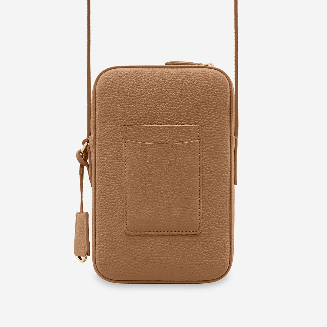 ジップスマホポーチ Zipped Phone Pouch サンドストーンブラウン