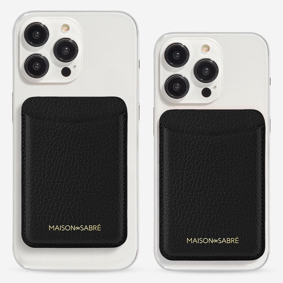 新品 MAISON de SABRE MagSafeウォレット 本革 ブラック MagSafeウォレット MagSafe Wallet ブラックキャビア | MAISON de SABRÉ