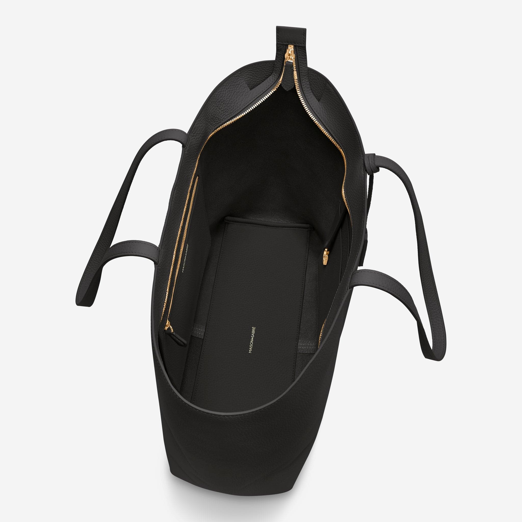 ジップトートバッグ Zipped Soft Tote ブラックキャビア | MAISON de SABRÉ