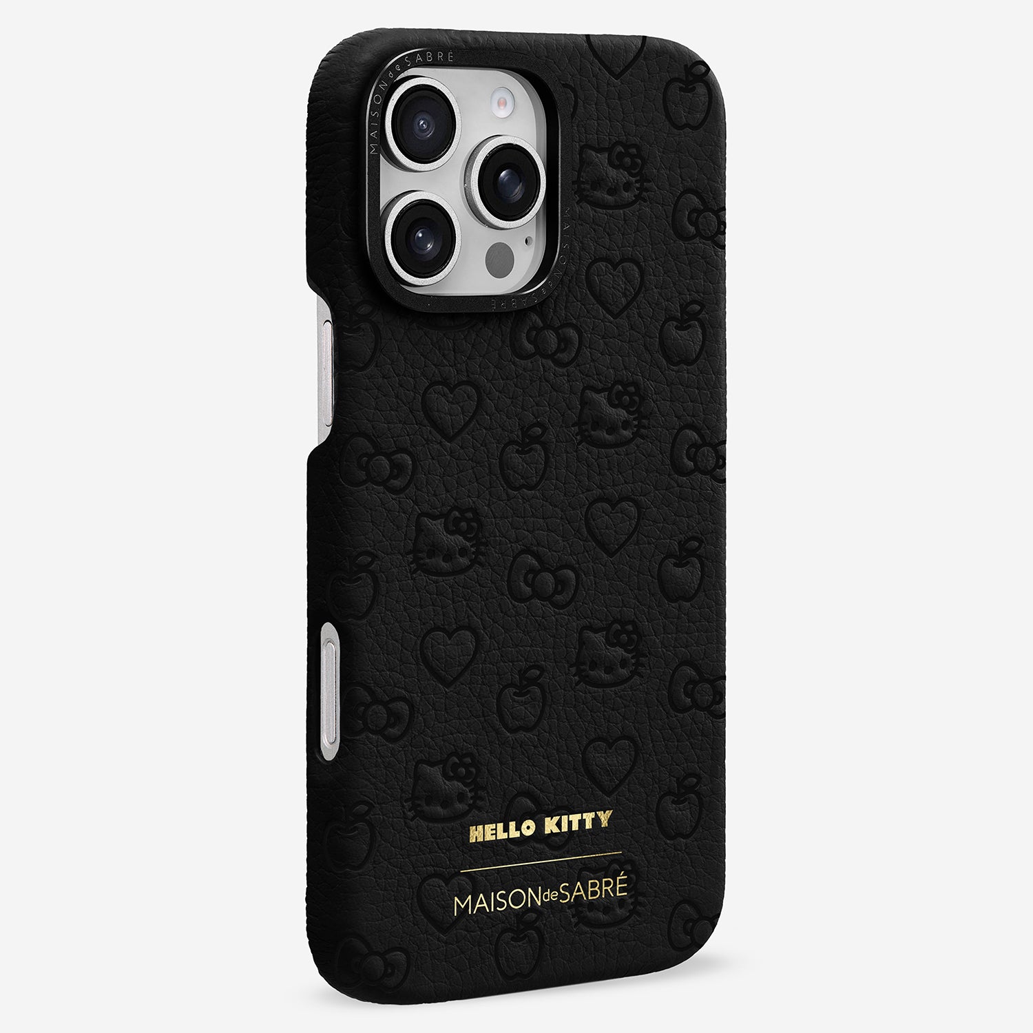 レザーケース iPhone 16 Pro Case ブラックキャビア（ハローキティ